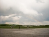 Getting ready to fly home from Winona to Blaine.  Check out the rainbow!