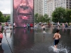 Fountains at Millennium Park in Chicago.