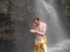 Me getting some water to drink from the waterfall.