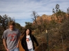 Mark and Amanda on the hike up to Bell Rock in Sedona.