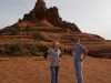 Missy and Mark posing by Bell Rock in Sedona.